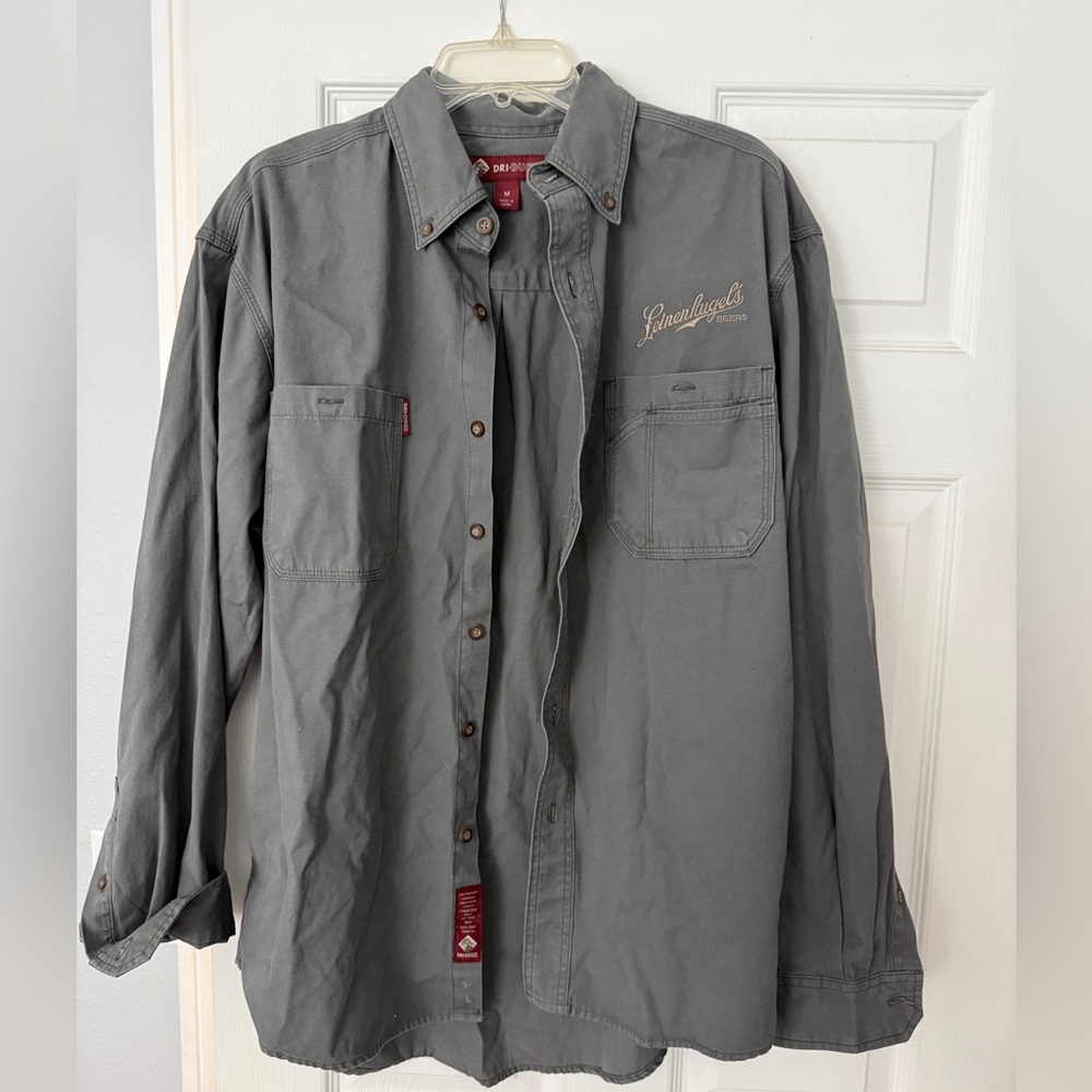 Leinenkugel Gray Casual Button Down Shirt